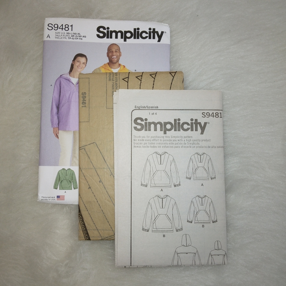 SIMPLICITY S9481 Unisex TopS Sized for Children, Teens, ADULTS - Picture 3 of 5